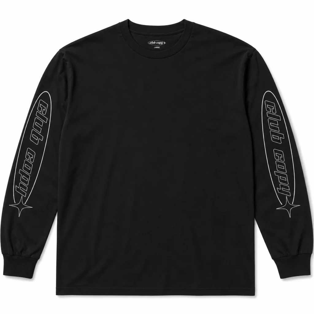 Club Copy long sleeve with logo down the sleeves only