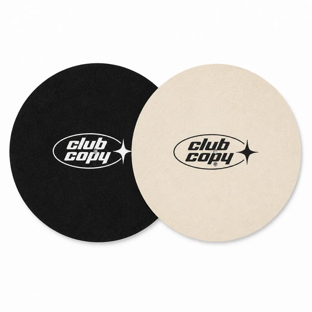 Club Copy slipmat pair, black and cream